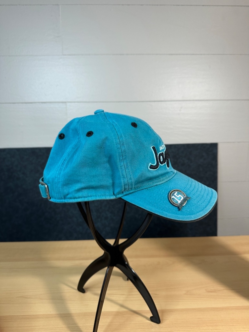 2009 Reebok Jacksonville Jaguars 15th Season Logo Teal Blue Strapback Hat Cap - Picture 5 of 11